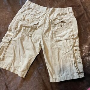 Rigo Cargo Shorts Multi Pocket‎ Outdoor Casual Gray Khaki Size 34